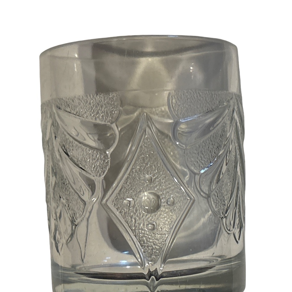 Martha Stewart Set of 6 Everyday Use Fan Diamond Round Clear Glasses - Picture 13 of 16